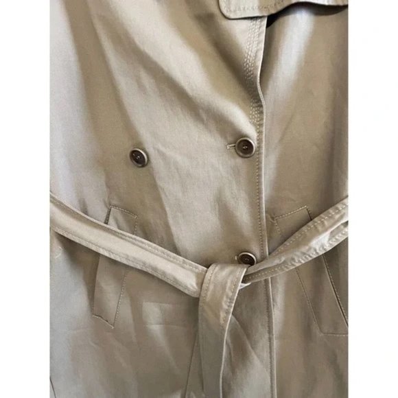 Zara Trench Coat Womens Small Beige Khaki Maxi Capsule Classic Casual - Picture 7 of 7